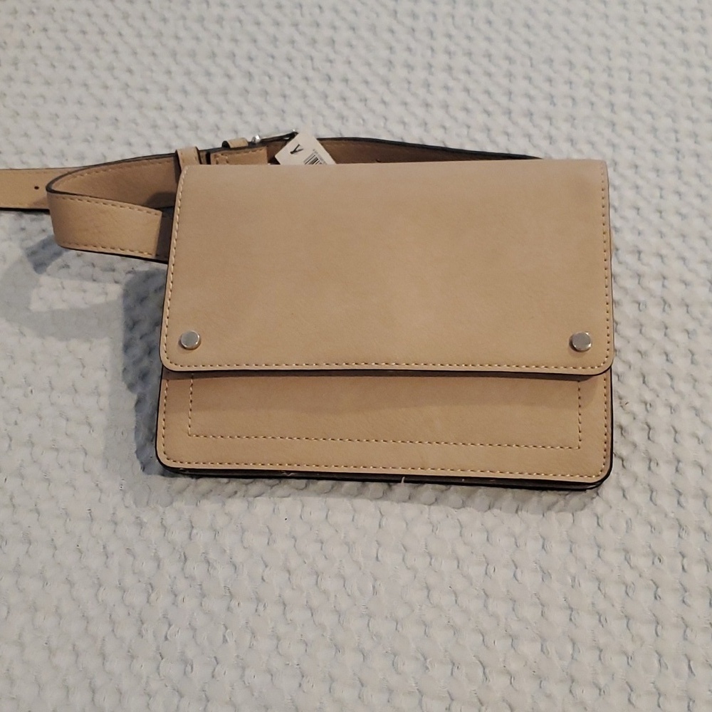 NWT Express Tan Waist Fanny Pack  Bag / Vegan Leather (#13)